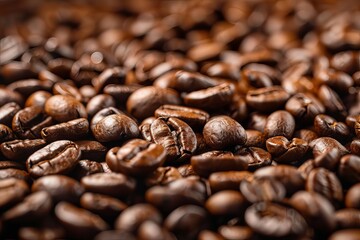 A bunch of coffee beans filling the screen, promotional material for a brand containing your coffee.