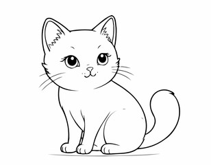 cute pet cat character doodle animal face draw paw cartoon