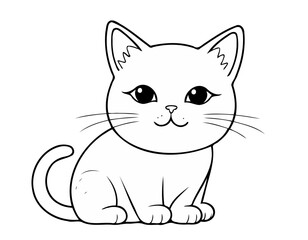 cute pet cat character doodle animal face draw paw cartoon