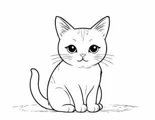 cute pet cat character doodle animal face draw paw cartoon