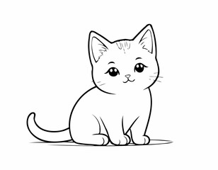 cute pet cat character doodle animal face draw paw cartoon