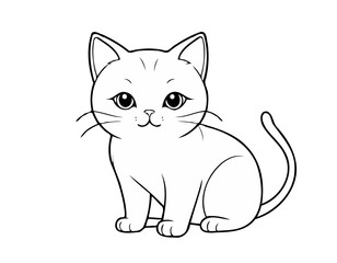 cute pet cat character doodle animal face draw paw cartoon