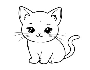 cute pet cat character doodle animal face draw paw cartoon