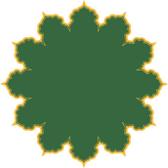 Islamic round ornament shape