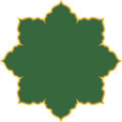 Islamic round ornament shape