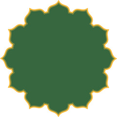 Islamic round ornament shape