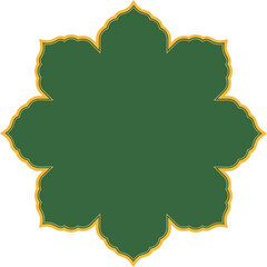 Islamic round ornament shape
