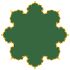 Islamic round ornament shape