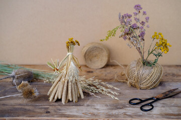 ritual doll made of straw, grass in honor rich harvest, scarecrow for fertility, old toy, amulet...