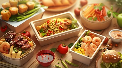 Take out food icons