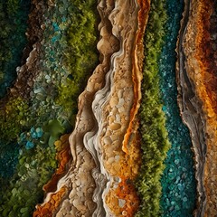 The natural colours and textures of the earth entwined in harmonious acceptance 