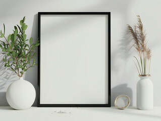 minimalist aesthetic frame mockup poster 