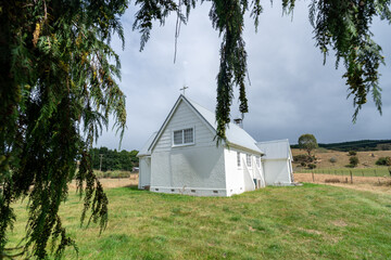 Rural church in Stanley Brook, Tasman, New Zealand. © Zenstratus