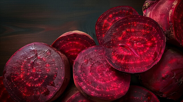 half cutted beetroots