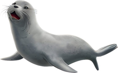 Seal isolated on a transparent background