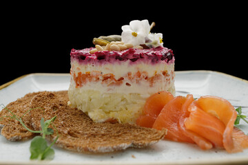 Salmon salad under a fur coat