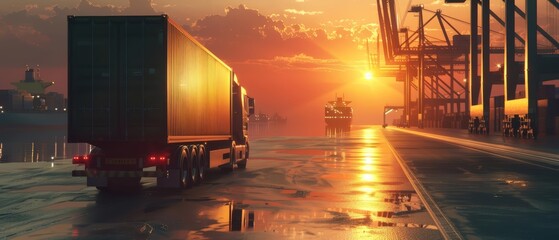 A freight forwarding truck