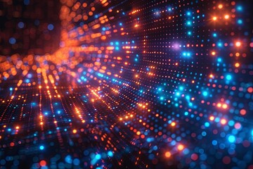 Fototapeta premium Digital Transformation, System Engineering and Programming Abstract Background