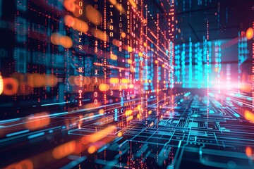 Digital Transformation, System Engineering and Programming Abstract Background