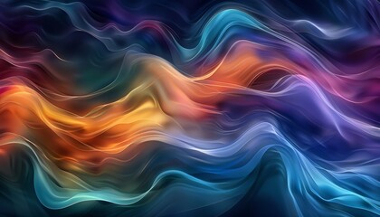 Fototapeta premium Ephemeral Symphony: Abstract River of Vibrant Colors and Intricate Patterns