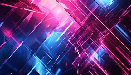 Neon Future - Abstract Futuristic Design with Bold Lines and Vibrant Colors