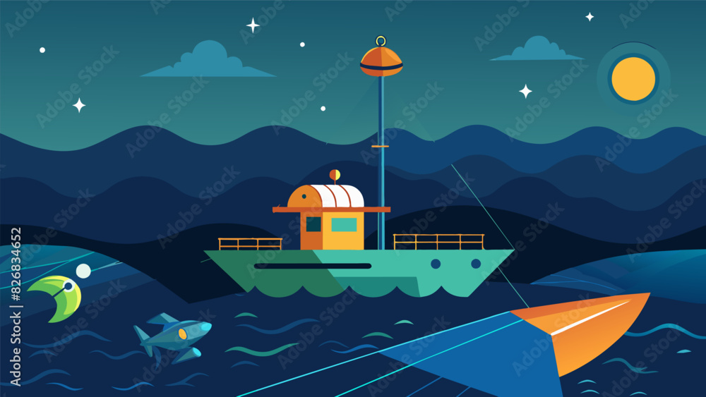Poster the ships sophisticated sonar equipment scanned the ocean floor searching for potential reserves and