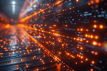 Obraz premium Digital Transformation, System Engineering and Programming Abstract Background