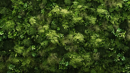 Fototapeta premium A lush green plant with a lot of moss growing on it
