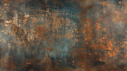 Weathered wall surface featuring blended green and brown hues. Natural materials concept