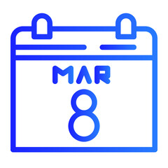 March 8 blue colour style