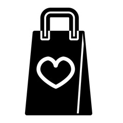 love bag in glyph style