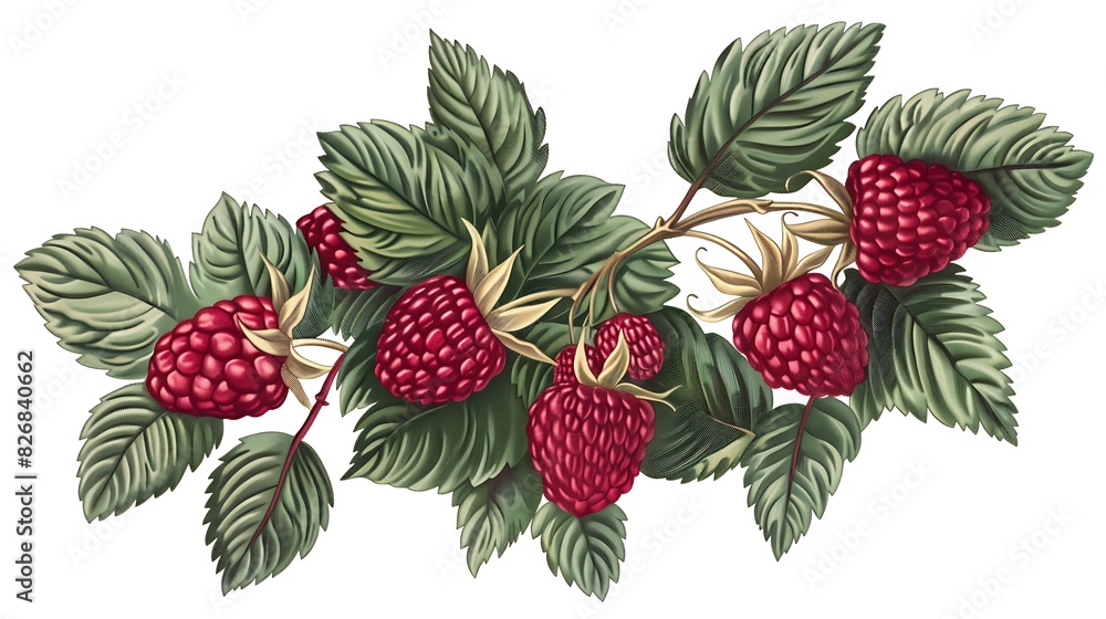 Wall mural fruit, berry, raspberry, food, ripe, red, blackberry, isolated, berries, strawberry, healthy, leaf, sweet, summer, raspberries, nature, garden, blackberries, fresh, plant, juicy, dessert, freshness, b - Wall murals