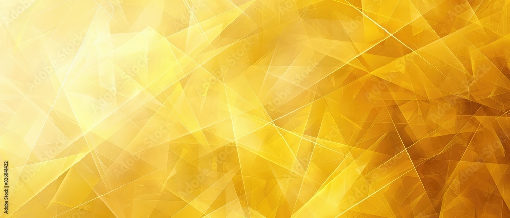 Poster abstract yellow gold background with layers of transparent shapes in random pattern cool modern back