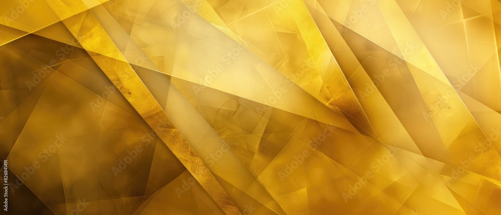 Poster abstract yellow gold background with layers of transparent shapes in random pattern cool modern back