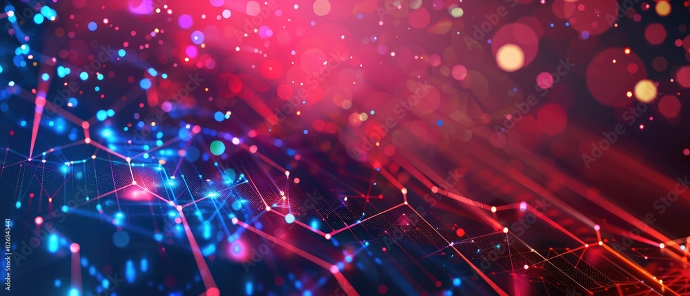 Poster future technology line background and light effect cyberpunk style background material with a sense 