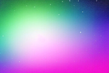 Fototapeta premium Rainbow unicorn background. Pastel glitter pink fantasy galaxy. Magic mermaid sky with bokeh. Holographic kawaii abstract space with stars and sparkles. Vector
