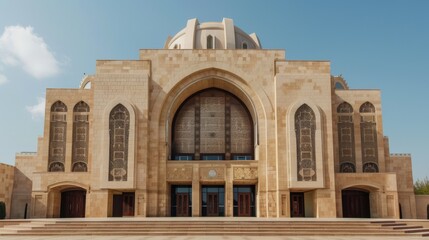 Fototapeta premium Majestic Architecture of Synagogue Reflecting Jewish Traditions