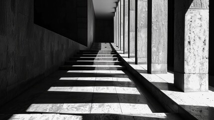 Fototapeta premium The allure of shadows in monochrome