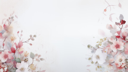 Beautiful simple floral blank background