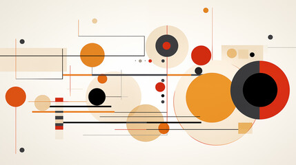 Bauhaus style graphic design background