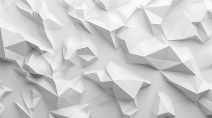 White polygon textured background.