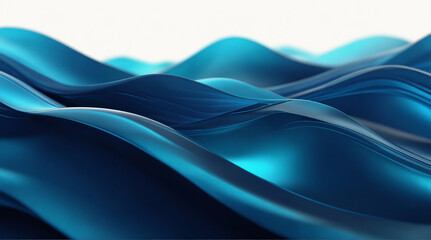 Naklejka premium Abstract Shiny Blue Wave Background. Made with Generative AI Technology
