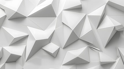 Obraz premium White polygon textured background.