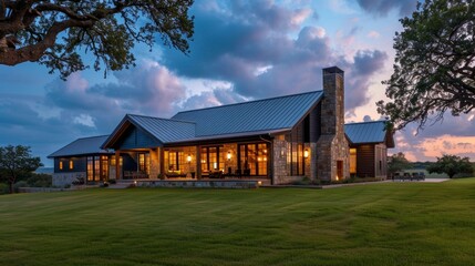 A sprawling ranch house designed by the Western Architectural Design Firm offering a perfect blend of comfort and style with subtle Western touches.