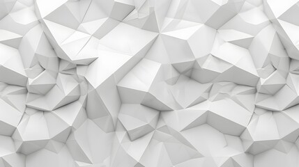 Fototapeta premium White polygon textured background.