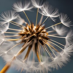 Close up of a dandelion seed head with seeds ready to disperse5