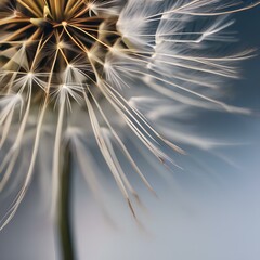 Close up of a dandelion seed head with seeds ready to disperse3
