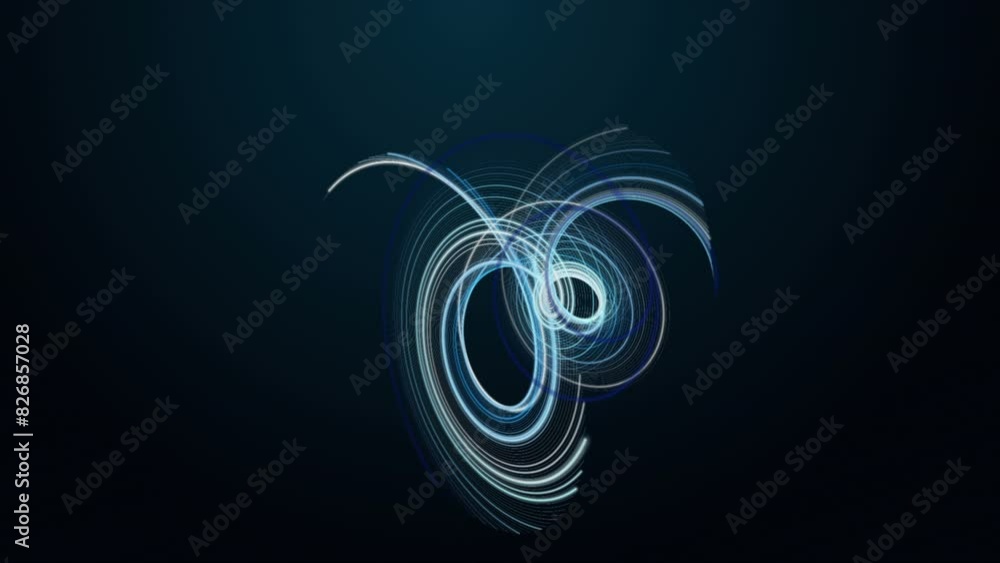 Poster futuristic video animation with stripe wave object in slow motion, 4096x2304 loop 4k