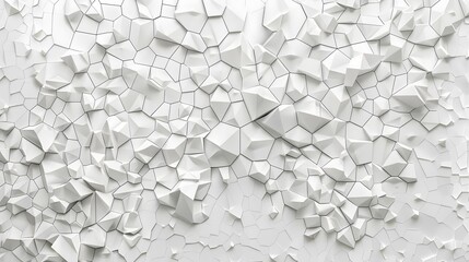 White polygon textured background.