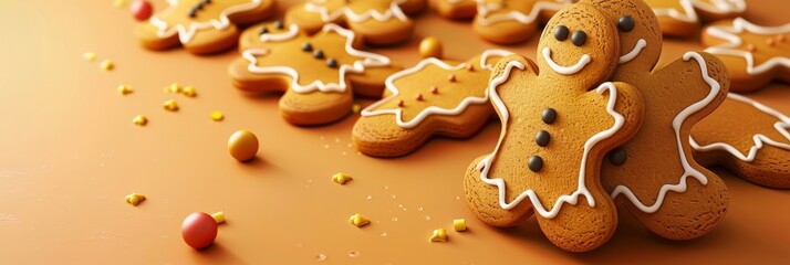 national gingerbread day with space area for text